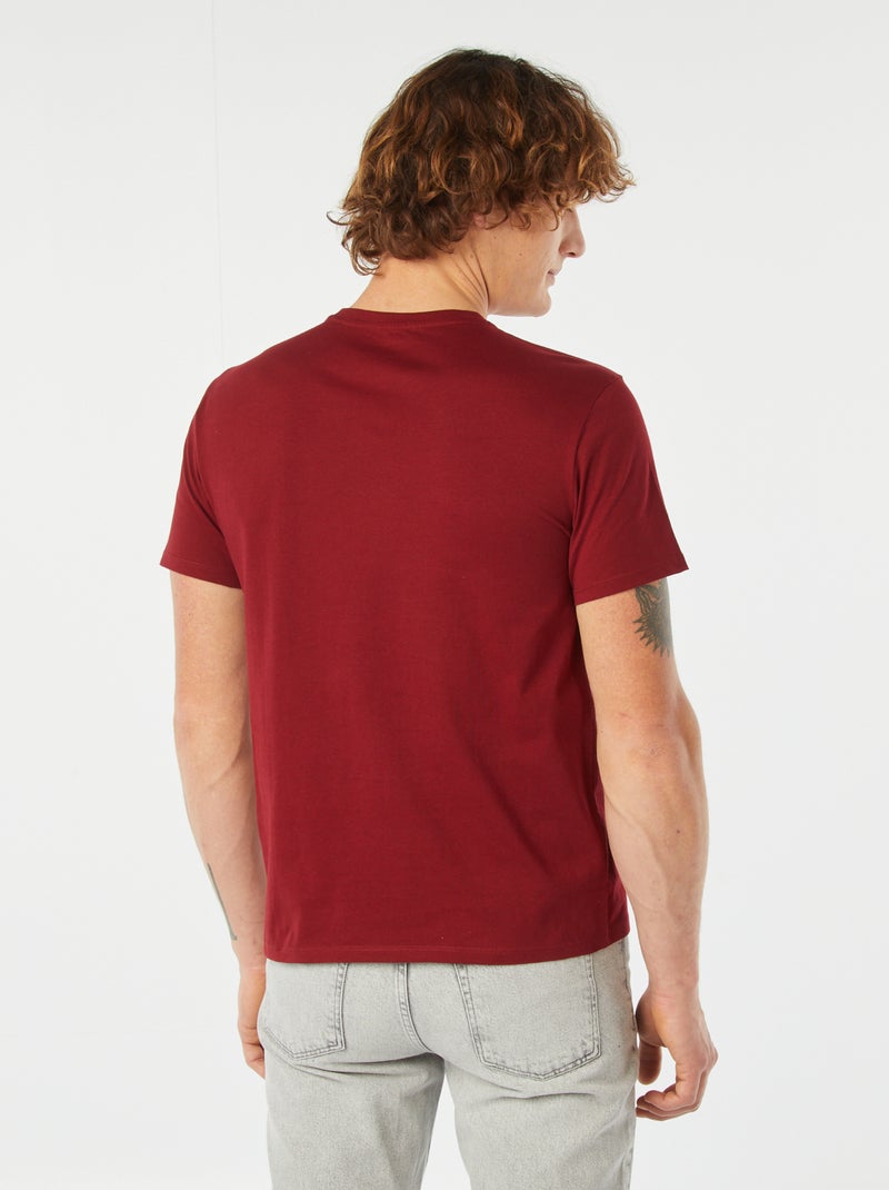 T-shirt stampata a maniche corte ROSSO - Kiabi