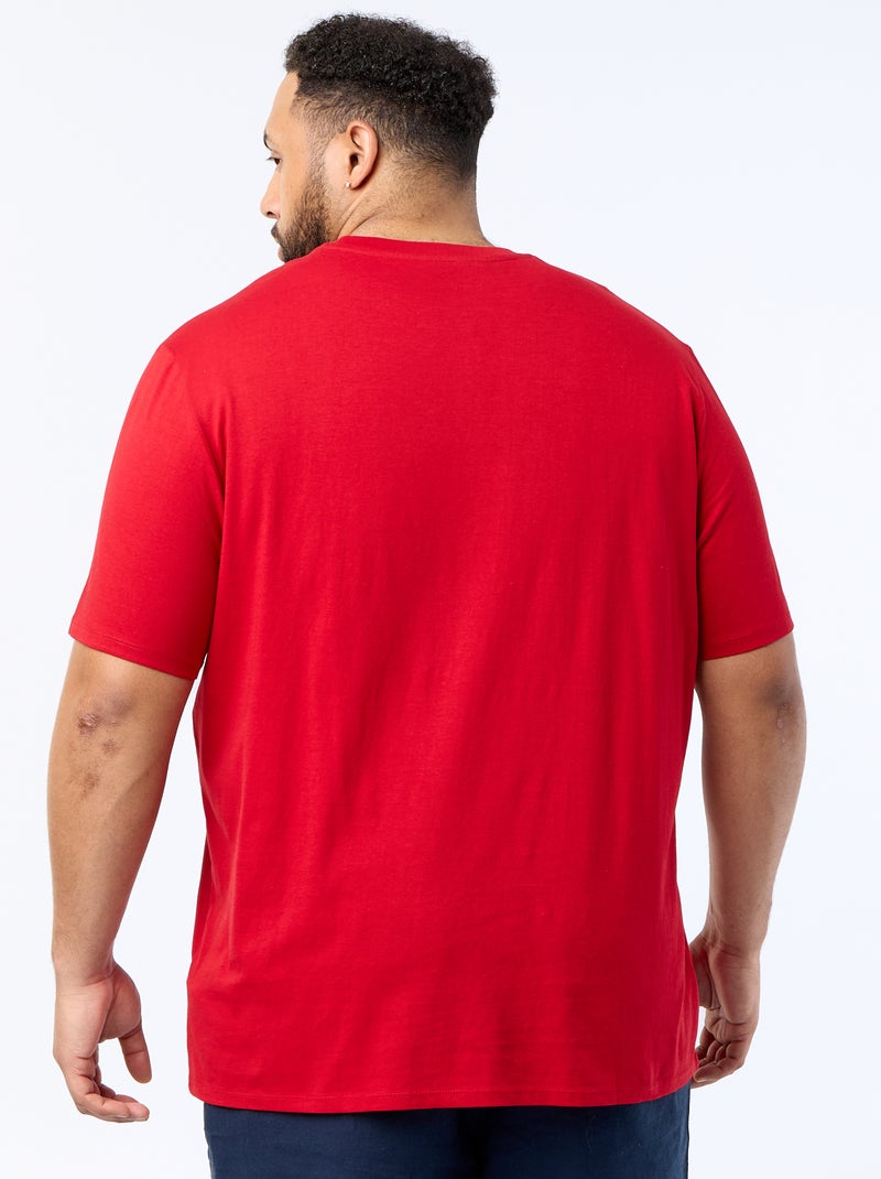 T-shirt stampata a maniche corte Rosso - Kiabi