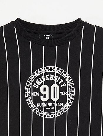 T-shirt stampata a maniche corte stile college americano