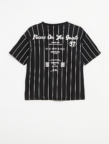 T-shirt stampata a maniche corte stile college americano
