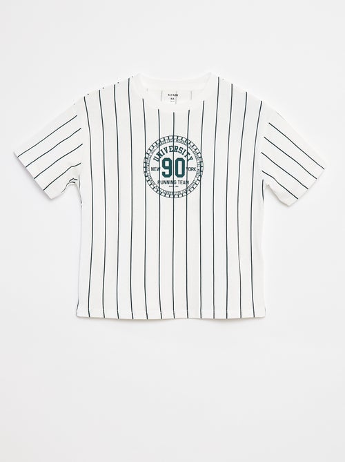 T-shirt stampata a maniche corte stile college americano - Kiabi