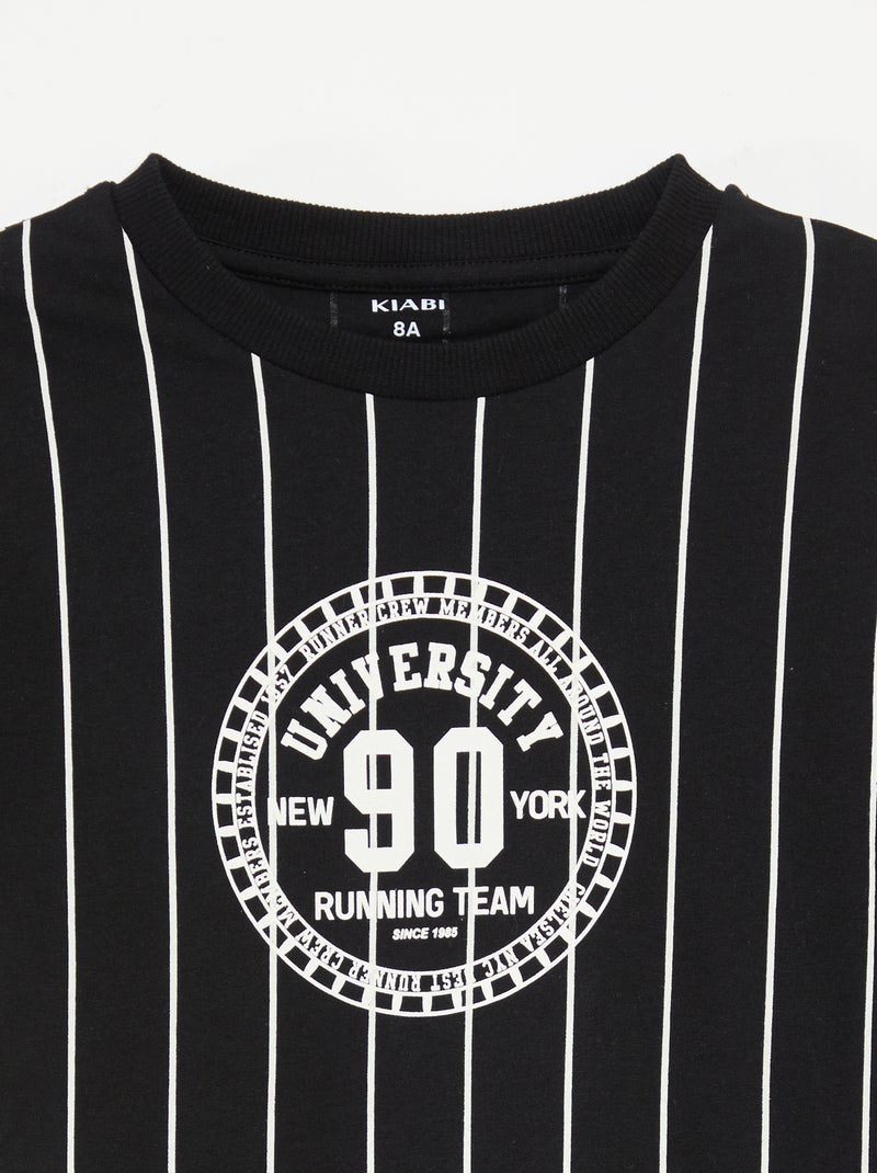 T-shirt stampata a maniche corte stile college americano Bianco - Kiabi