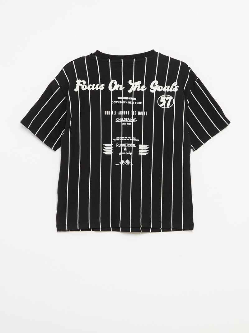 T-shirt stampata a maniche corte stile college americano Bianco - Kiabi