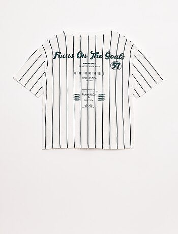 T-shirt stampata a maniche corte stile college americano