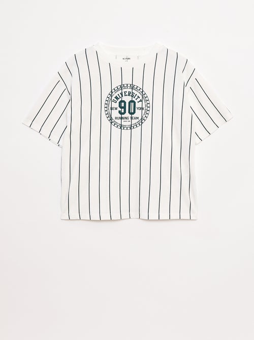 T-shirt stampata a maniche corte stile college americano - Kiabi