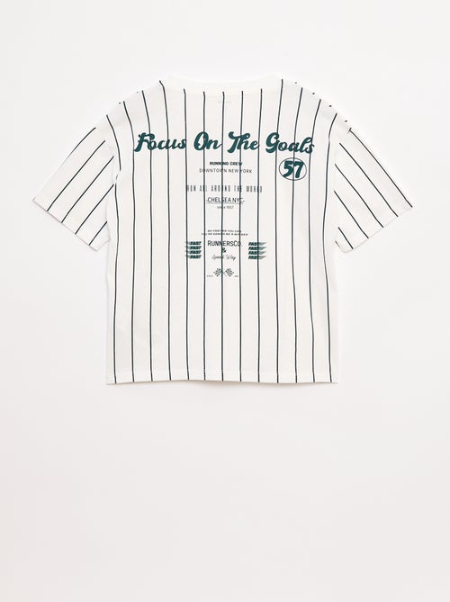 T-shirt stampata a maniche corte stile college americano - Kiabi