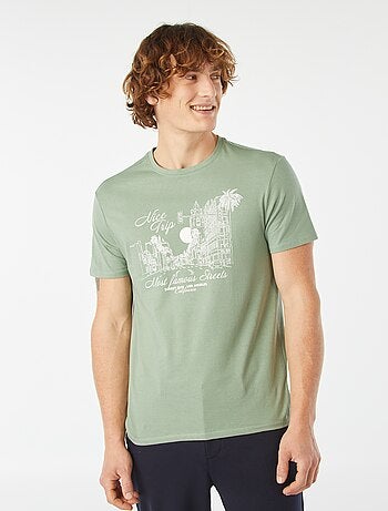 T-shirt stampata a maniche corte