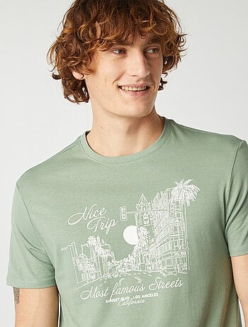 T-shirt stampata a maniche corte