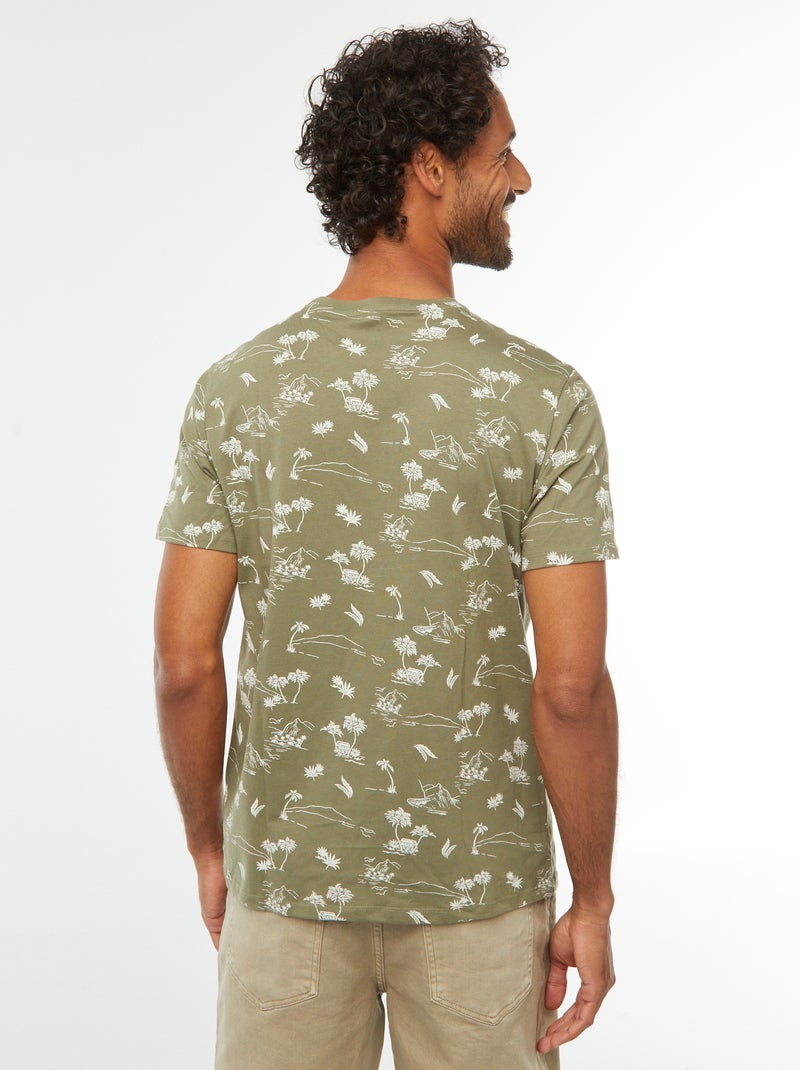 T-shirt stampata a maniche corte Verde - Kiabi