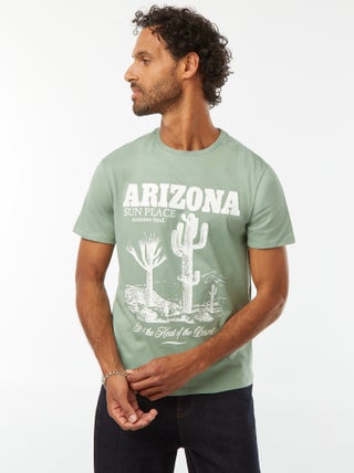 T-shirt stampata a maniche corte