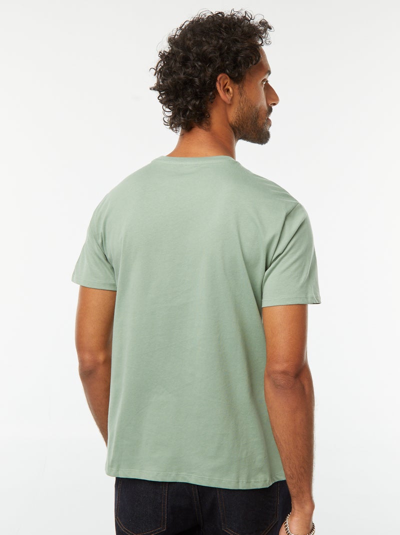 T-shirt stampata a maniche corte Verde - Kiabi