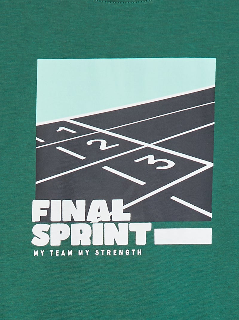 T-shirt stampata a maniche corte VERDE - Kiabi