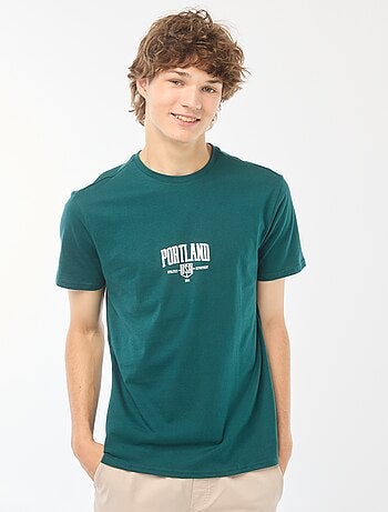 T-shirt stampata a maniche corte