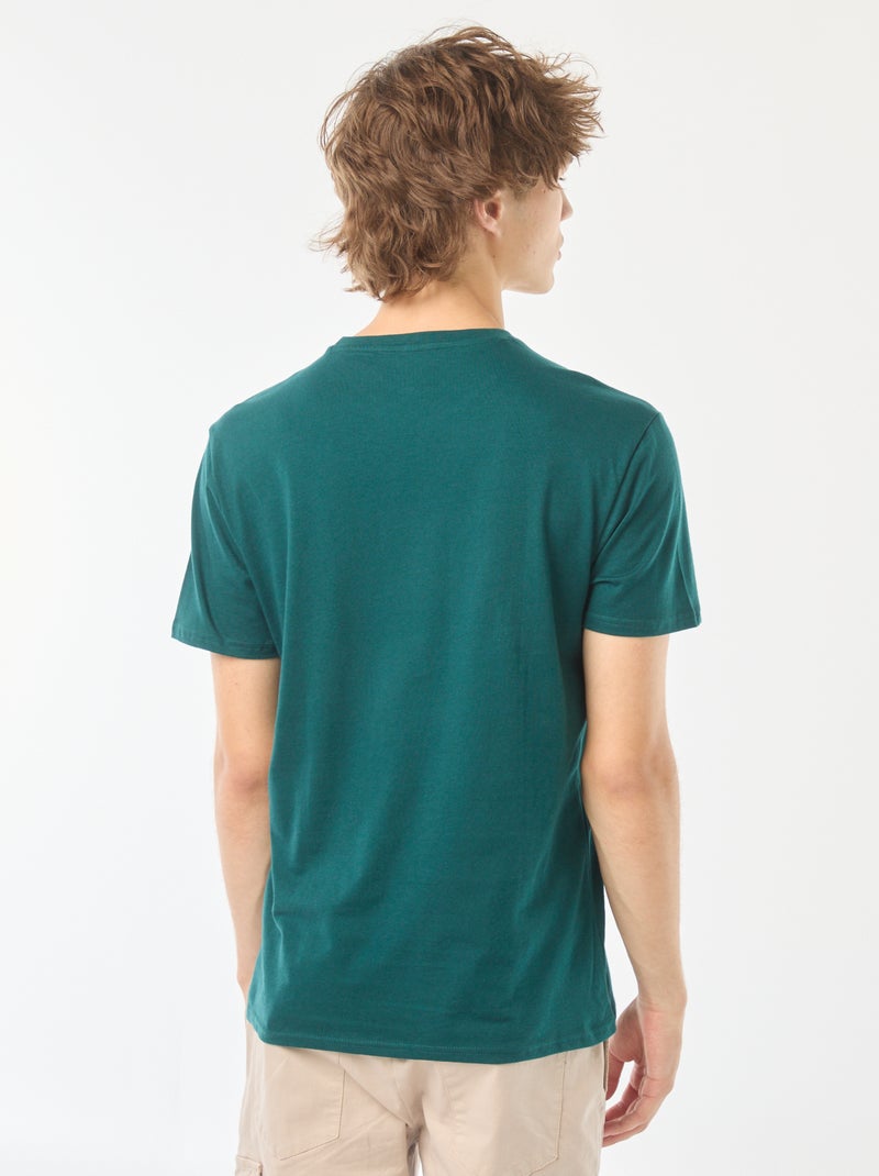 T-shirt stampata a maniche corte Verde - Kiabi