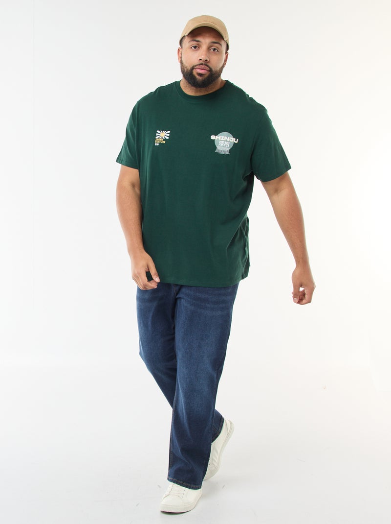 T-shirt stampata a maniche corte Verde - Kiabi