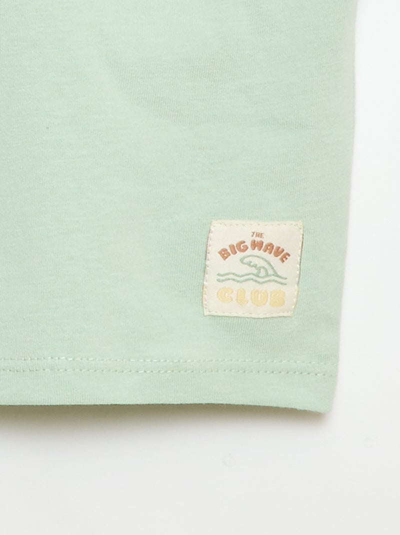 T-shirt stampata a maniche corte Verde - Kiabi