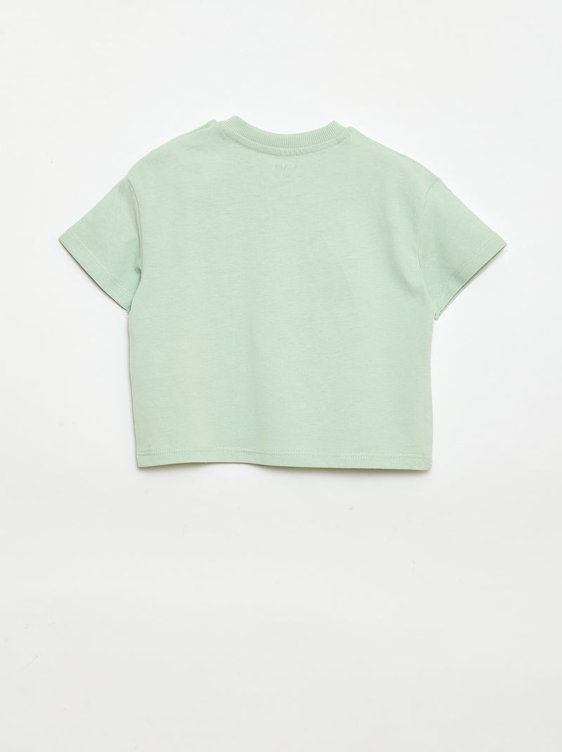 T-shirt stampata a maniche corte Verde - Kiabi