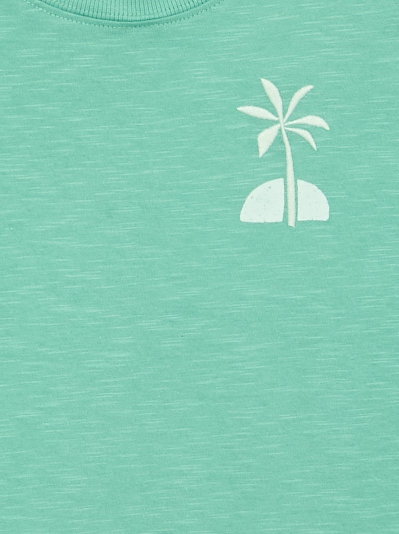 T-shirt stampata a maniche corte Verde - Kiabi