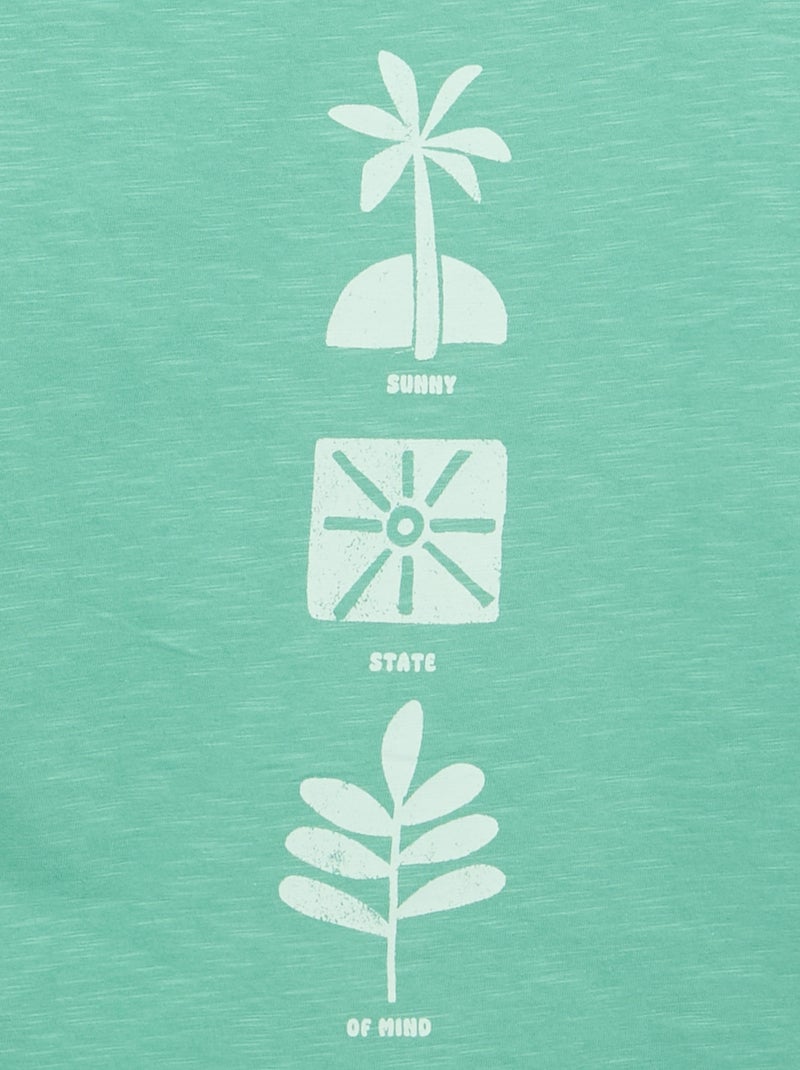 T-shirt stampata a maniche corte Verde - Kiabi
