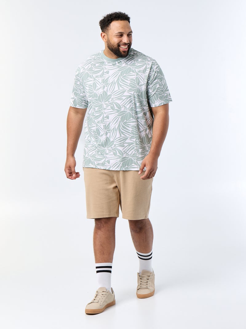 T-shirt stampata a maniche corte Verde - Kiabi