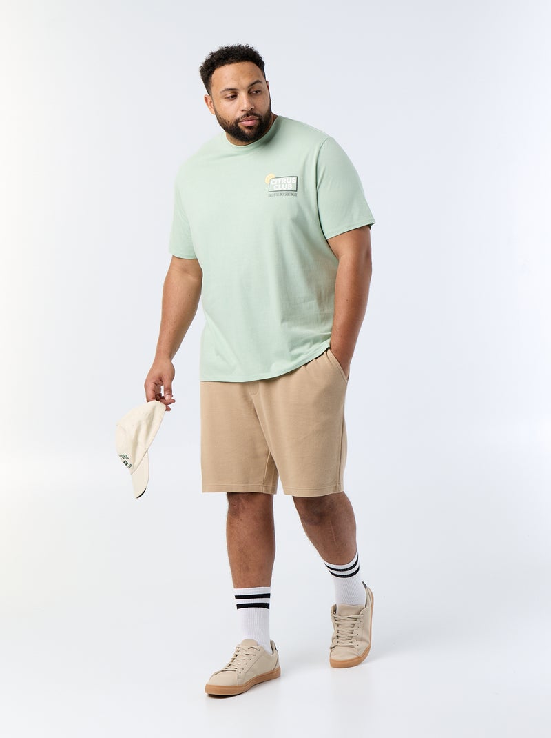 T-shirt stampata a maniche corte Verde - Kiabi
