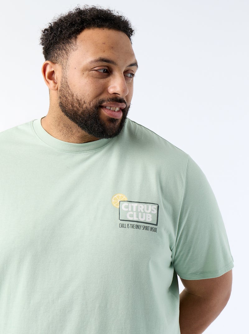T-shirt stampata a maniche corte Verde - Kiabi