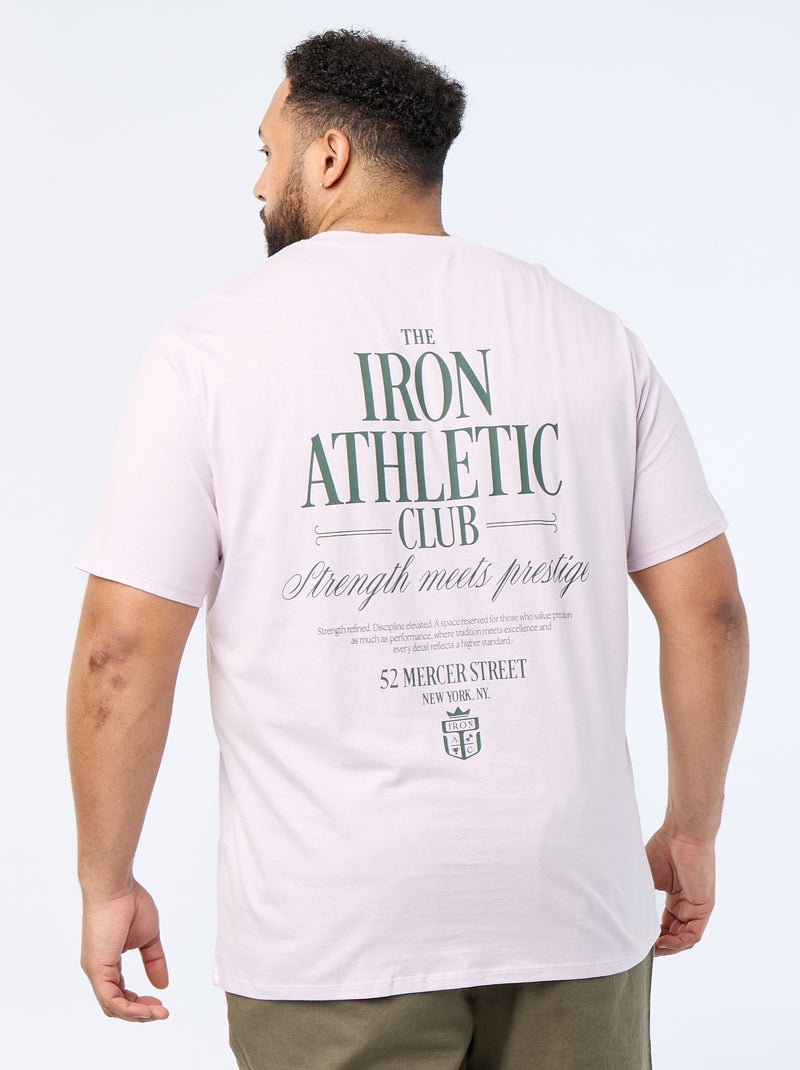 T-shirt stampata a maniche corte Viola - Kiabi