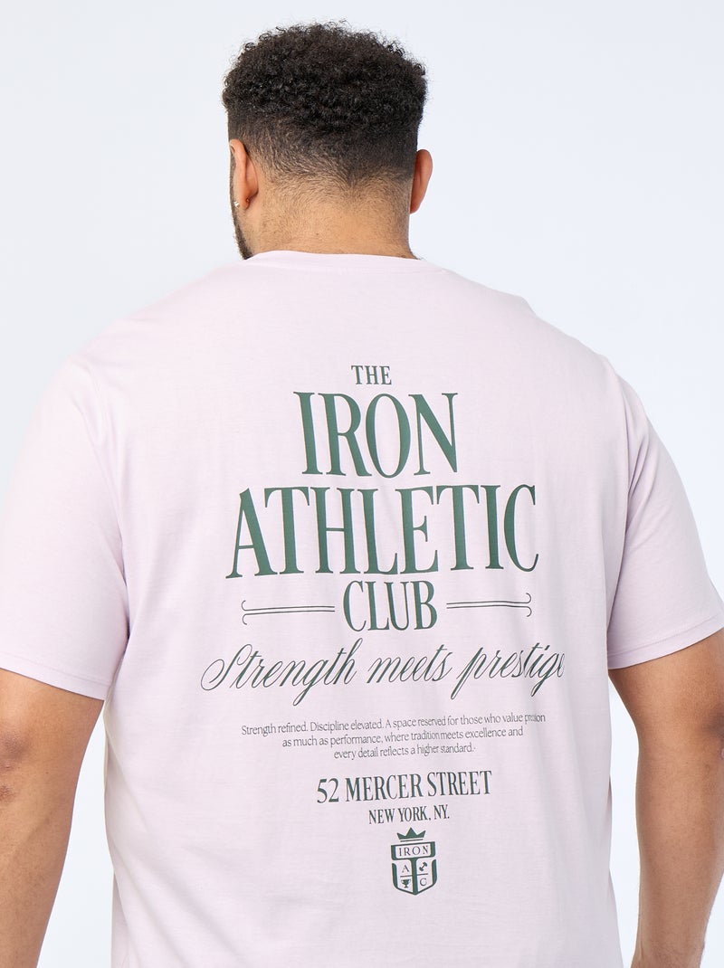 T-shirt stampata a maniche corte Viola - Kiabi
