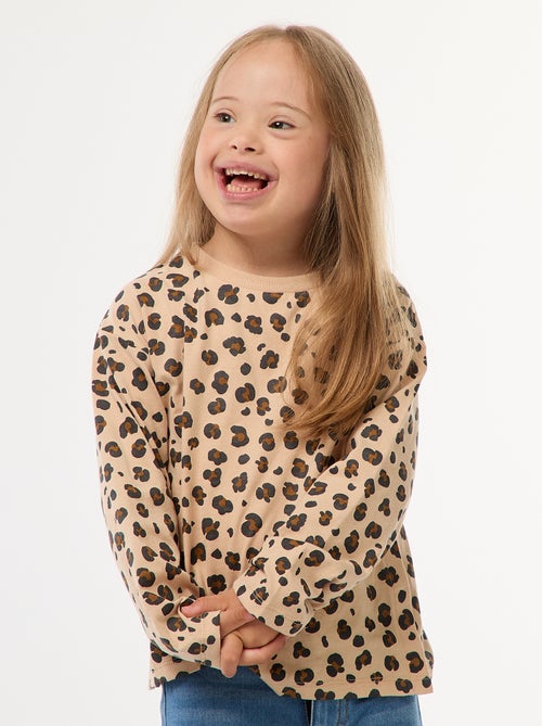 T-shirt stampata a maniche lunghe - collezione facile da indossare - Kiabi