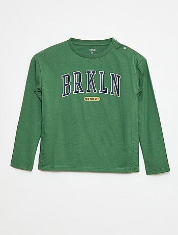 T-shirt stampata a maniche lunghe - collezione facile da indossare