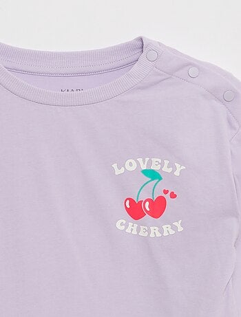 T-shirt stampata a maniche lunghe - collezione facile da indossare