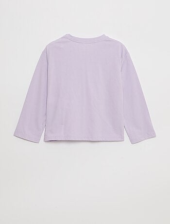 T-shirt stampata a maniche lunghe - collezione facile da indossare