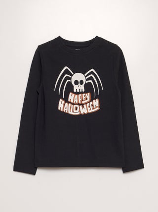 T-shirt stampata a maniche lunghe - Halloween