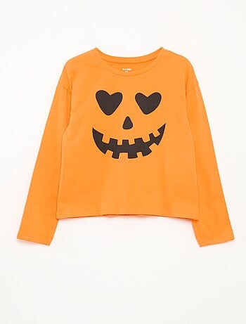 T-shirt stampata a maniche lunghe