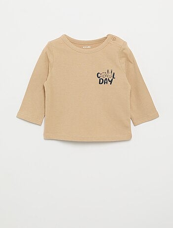 T-shirt stampata a maniche lunghe