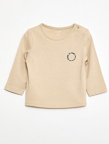 T-shirt stampata a maniche lunghe