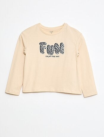 T-shirt stampata a maniche lunghe