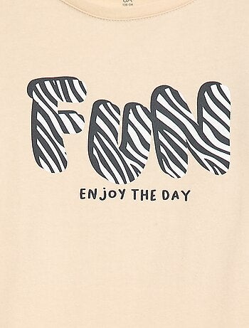 T-shirt stampata a maniche lunghe