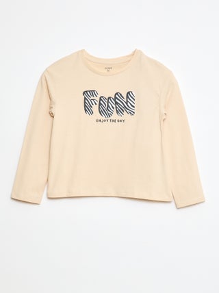 T-shirt stampata a maniche lunghe