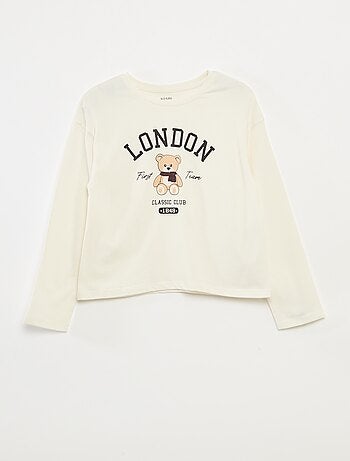 T-shirt stampata a maniche lunghe