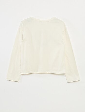 T-shirt stampata a maniche lunghe