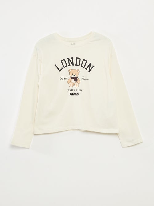 T-shirt stampata a maniche lunghe - Kiabi