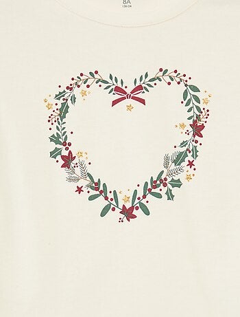 T-shirt stampata a maniche lunghe