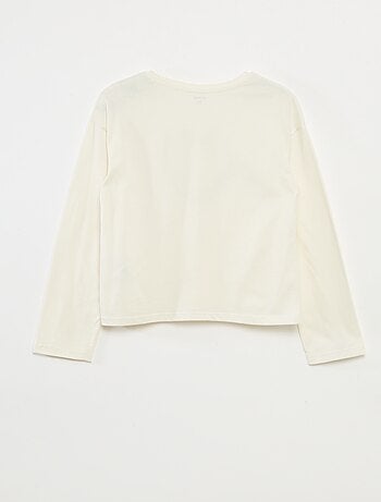 T-shirt stampata a maniche lunghe