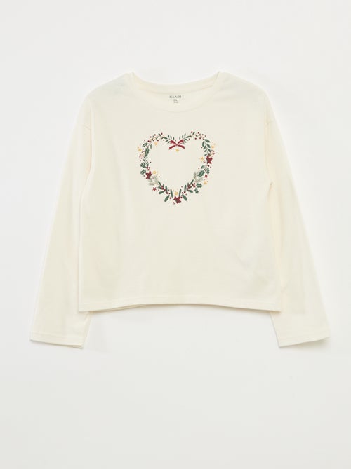 T-shirt stampata a maniche lunghe - Kiabi