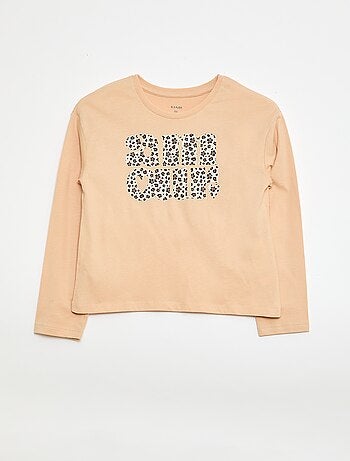 T-shirt stampata a maniche lunghe