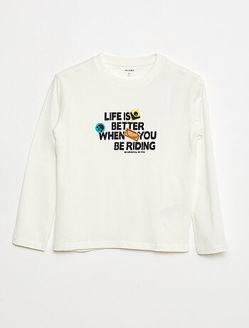 T-shirt stampata a maniche lunghe