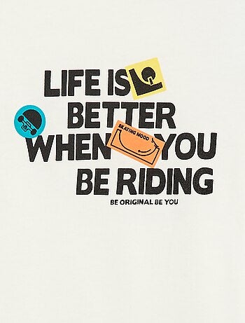 T-shirt stampata a maniche lunghe