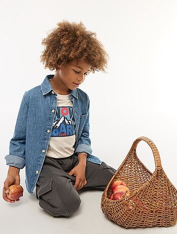 T-shirt stampata a maniche lunghe