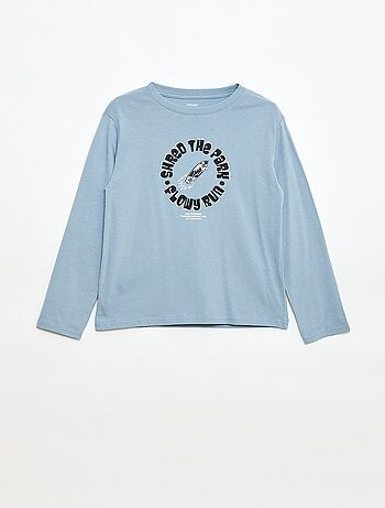 T-shirt stampata a maniche lunghe